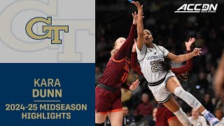 Georgia Tech G Kara Dunn Midseason Highlights | 2024-25 ACC Women's Basketball