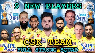 Vivo IPL 2021 Chennai Super kings Full Squad | CSK Final Squad IPL 2021 | CSK Players list IPL 2021