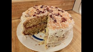 Italian Cream Cake Recipe (with Cake Mix) 👨‍🍳🍰🥥🌰