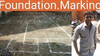 Foundation marking ( center line method)
