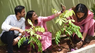 Chiranjeevi Daughter Sushmita Konidela planted saplings along with her husband Vishnu Prasad | FL