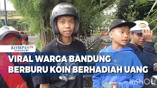 Viral Warga Bandung Berburu Koin Berhadiah Uang