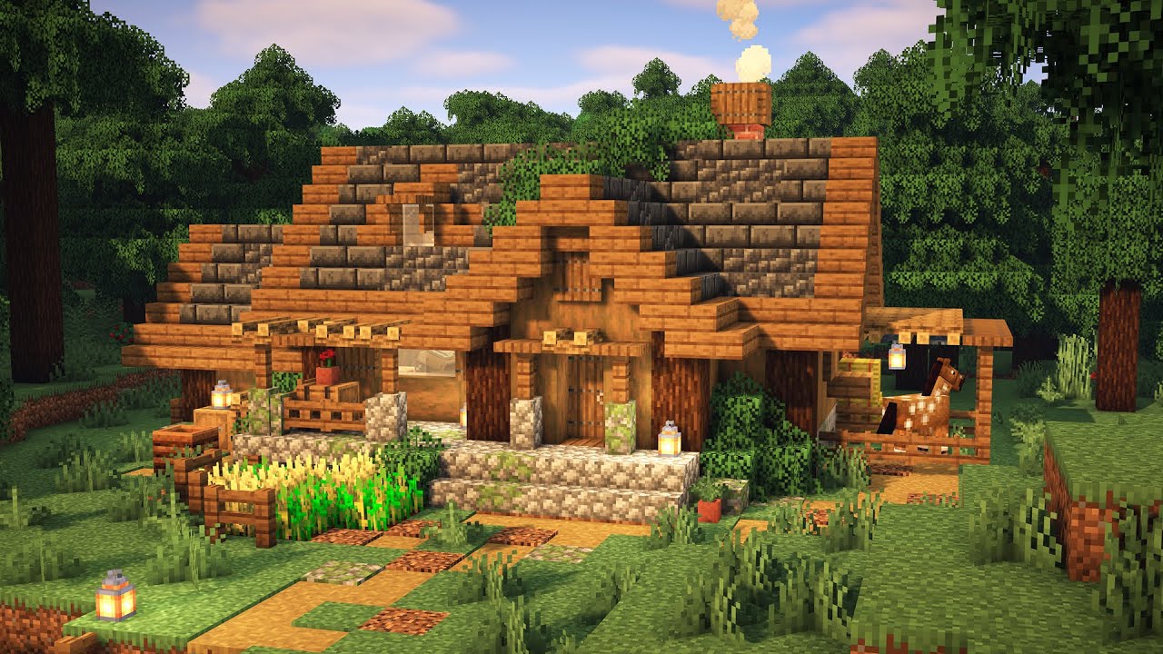 Minecraft Spruce Modern House Tutorial