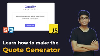 How to make Random Quote Generator in Javascript | #3 of 15 projects using Vanilla JavaScript