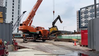 볼보 6LC 호박구덩이 들어가기(excavator crane lifting)