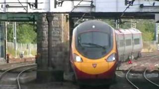 Pendolino northbound through Lancaster - 15 July 2010