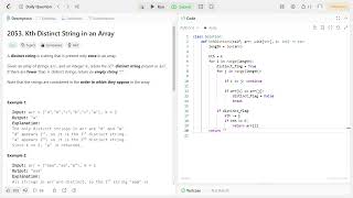 Leetcode 2053 - Kth Distinct String in an Array - Python