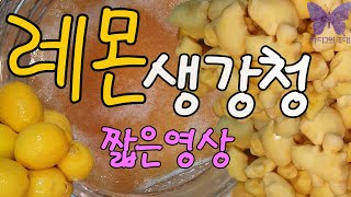 레몬 생강청 끓이지않고 담기 2분영상/Honey Lemon Ginger Syrup/생강청담기/