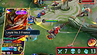 THIS GODLY FRANCO DESTROYED HIS ENEMIES AND SHOWS NO MERCY 😈 | FRANCO HOOK MONTAGE | MOBILE LEGENDS