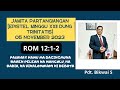 EPISTEL MINGGU 05 NOVEMBER 2023 (ROM 12:1-2)