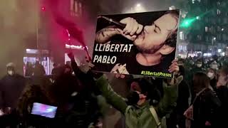 Thousands in Barcelona demand rapper's release