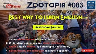 Shadowing English Zootophia#83 - Learn english through pictures London grammar