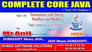 Core Java Declarations with Access Modifiers and Modifiers protected access modifier Part -1