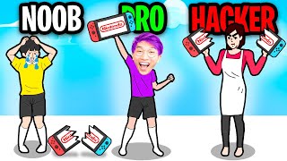 NOOB vs PRO vs HACKER In MOM HID MY GAME!? (ALL LEVELS!)
