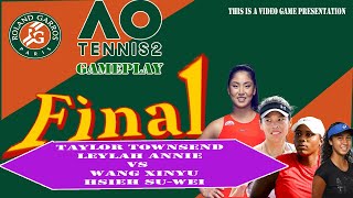 Taylor Townsend, Leylah Annie vs   Wang Xinyu, Hsieh Su-Wei   | 🏆 ⚽ French open   (06/11/2023) 🎮