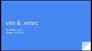 vim & .vimrc