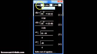Quadratic equation Java GUI
