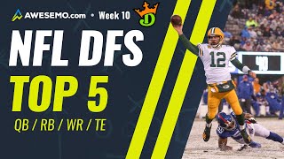 NFL DFS PICKS DRAFTKINGS WEEK 10 RANKINGS | Top Five NFL DFS Plays For Week 10