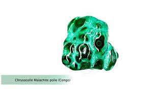 Chrysocolle et Malachite polie (Congo)