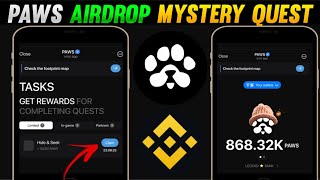 🐾 Paws Airdrop 10,000 Mystery Quest ? | Paws airdrop lisiting allocation criteria ? | paws airdrop