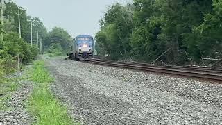 First Day Back! Amtrak 706 Leads P063 at Churchville, NY