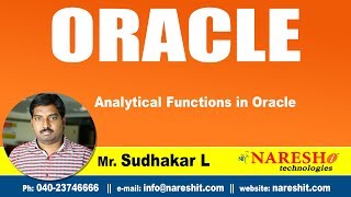 Oracle Tutorials | Analytical Functions in Oracle | by Mr.Sudhakar L