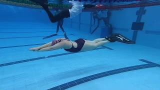 Gemma O'Brien DYN 112m (and Alan Maddick DYN 131m) - Freediving NZ Pool Nats 2019