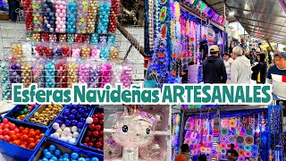 Decoraciones NAVIDEÑAS 🎄 Esferas de Navidad ARTESANALES en el Centro CDMX | Luces Navideñas, Adornos