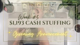 Last Cash Stuffing of December! | $1,193 | ✨Giveaway Information ✨ | Variable Income | BB Budgets