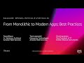 AWS re:Invent 2018: [REPEAT 2] From Monolith to Modern Apps: Best Practices (SRV322-R2)