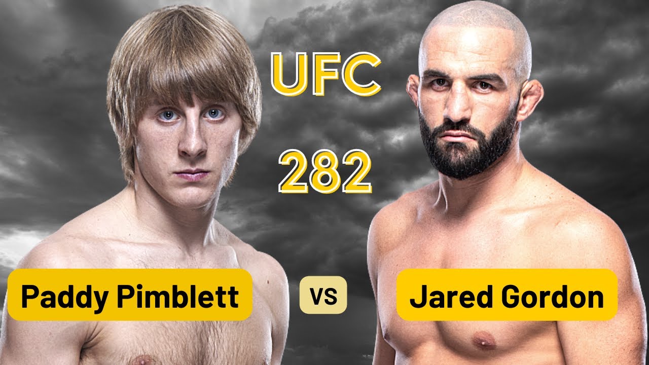 Paddy Pimblett Vs Jared Gordon - UFC282 - YouTube