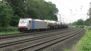 Doorkomst BR186 (186 496) 'Railpool' met keteltrein | BLS Cargo | Bij Lotharstrasse Duisburg (D)