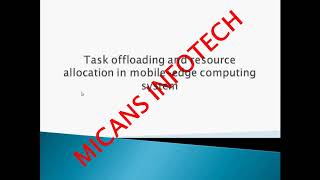 Task offloading and resource allocation in mobile edge computing system