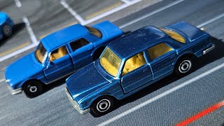 Restored 1979 Matchbox Lesney Mercedes 450 SEL vs MBX Moving Parts 450 SEL