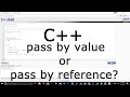 Difference between 'pass by value' and 'pass by reference' | C++ Tutorials