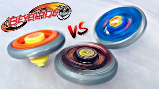 Beyblade Metal Fusion Battle Royale! Storm Pegasus vs Burn Fireblaze vs Rock Scorpio! INSANE MFB!!!