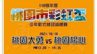 110學年度桃園市彩虹盃軟式棒球錦標賽 桃園大勇 vs 桃園楊心