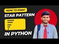 Star Pattern in Python Using For Loop | CodeWithAngel