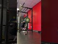 last back squat of a hard training block shorts