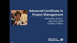 Online Advanced Certificate in Project Management at CUNY SPS