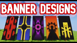5 Cool Banner Designs in Minecraft! (Tutorial)