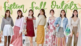 15 Fall Outfit Ideas Ft. Your Suggestions | Thrifted / Handmade Clothes!