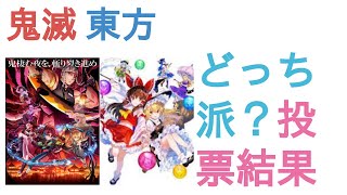 鬼滅と東方はどっちが神？【投票結果】