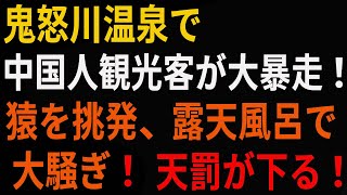 【中国人観光客】鬼怒川温泉で中国人観光客が大暴走！吊橋を破壊、猿を挑発、露天風呂で大騒ぎ⁉︎天罰が下る！