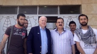 Headline: Sen. John McCain makes unannounced visit to Syrian rebel leaders