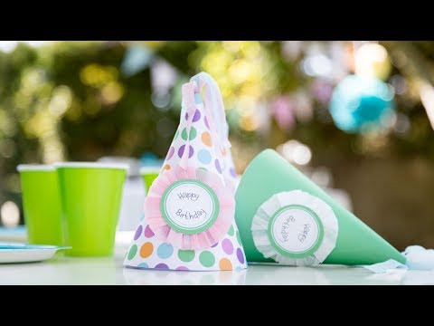 How to make a Party Hat - DIY Birthday Hat Tutorial and Printable How to make a Party Hat - DIY Birthday Hat Tutorial and Printable