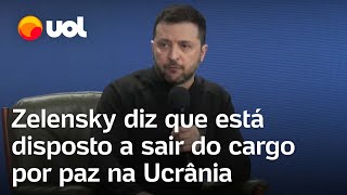 Zelensky diz que deixaria a presidência 'imediatamente' por adesão da Ucrânia à Otan