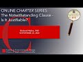 Online Charter Series: The Notwithstanding Clause – Is it Justifiable? (Richard Mailey)