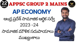 APPSC GROUP 2  MAINS| AP ECONOMY SOCIO ECONOMIC SURVEY| SOCIAL INFRASTRUCTURE |CLASS 22|9100140284