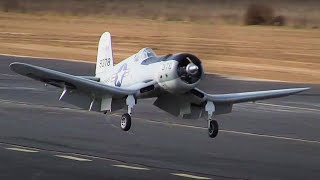 TOP RC F4U CORSAIR LATE AFTERNOON FLIGHT WITH BRENT HECHT!